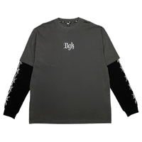 DGK Thorn 2fer Black Knit Long Sleeve Shirt