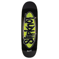 Welcome X Slipknot Oval Logo On Boline 2.0 Black Green 9.5 Skateboard Deck