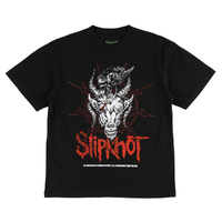 Welcome Skateboards X SlipKnot Spit It Out Garment Dyed Boxy Black T-Shirt