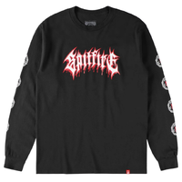 Spitfire Pentagram Drip Black Red White Long Sleeve Shirt