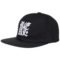 Real Skateboards Stacked Black Snapback Hat