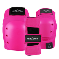 Protec Knee Elbow Wrist Street 3 Pack Pink Youth Protective Pad Set