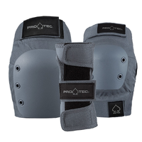 Protec Knee Elbow Wrist Street 3 Pack Grey Youth Protective Pad Set