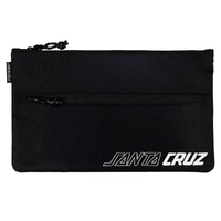 Santa Cruz SC Solid Half Strip Dual Zip Black Pencil Case