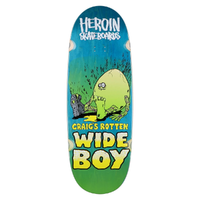 Heroin Craig Questions Rotten Wide Boy Blue 10.75 Skateboard Deck
