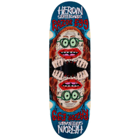 Heroin Auntie Razoregg Blue 9.75 Skateboard Deck