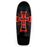 Dogtown Cross Logo 70s Rider Gloss Black Metallic Red 10.0 Skateboard Deck