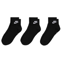 Nike Everyday Essential Black White Large 3 Pair Ankle Socks