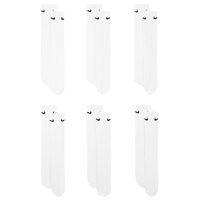Nike Everyday Cushioned Training White Black Large 6 Pair Crew Socks