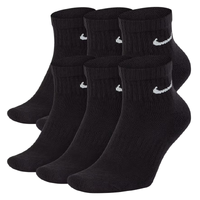 Nike Everyday Cushioned Training Black White Large 6 Pair Ankle Socks