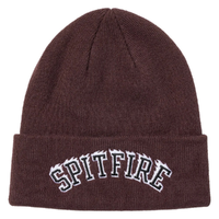 Spitfire Team Bighead Flame Script Dark Red Black White Beanie