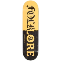 Folklore Warm Press Tear Split Orange 8.0 Skateboard Deck