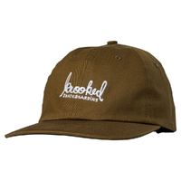 Krooked Skript Brown White Snapback Hat