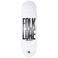 Folklore Warm Press Fade White 8.25 Skateboard Deck