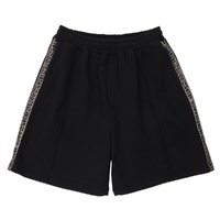 Passport Rough Neg Organic Fleece Black Shorts