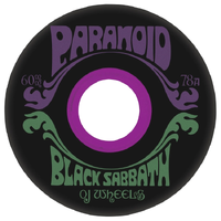 Oj X Black Sabbath Paranoid Super Juice Black 78A 60mm Skateboard Wheels
