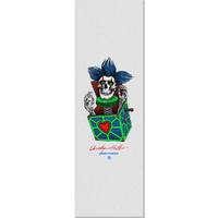 Powell Peralta Hiett Skull Clear 10.5 x 33 Skateboard Grip Tape Sheet