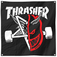 Thrasher X Spitfire Thrash & Burn Black Banner
