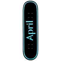 April OG Logo Blue Black Mini 7.25 Skateboard Deck