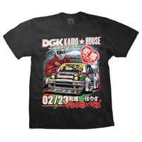 DGK X Kaido House Raceway Vintage Black Boxy Fit T-Shirt