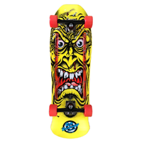 Kick Push Santa Cruz Roskopp Face Neon Yellow 9.5 Custom Complete Skateboard