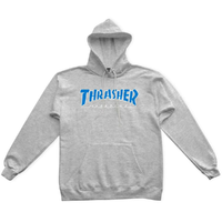 Thrasher Outlined Grey Blue Hoodie