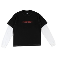Welcome Skateboards Brevity Layered Knit Black White Long Sleeve Shirt