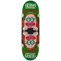 Heroin Auntie Razoregg Green 9.75 Skateboard Deck