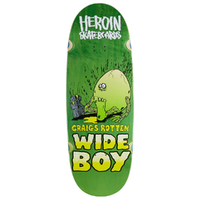Heroin Craig Questions Rotten Wide Boy Green 10.75 Skateboard Deck