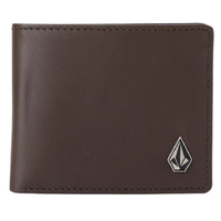 Volcom Single Stone Leather Dark Brown Wallet