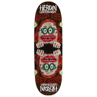Heroin Auntie Razoregg Brown 9.75 Skateboard Deck