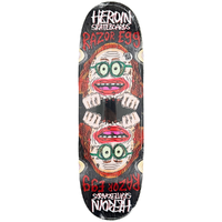 Heroin Auntie Razoregg Black 9.75 Skateboard Deck