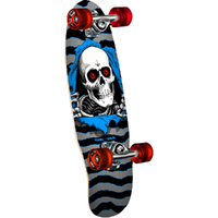 Powell Peralta Micro Mini Ripper Silver Blue 24 Cruiser Skateboard