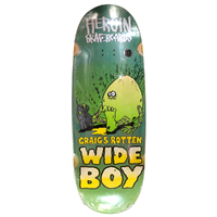 Heroin Craig Questions Rotten Wide Boy Teal 10.75 Skateboard Deck