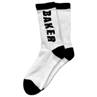 Baker Black Letters White Socks