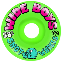 Snot Wheel Co Wide Boys Neon Green 99A 58mm Skateboard Wheels