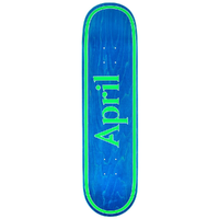April OG Logo Blue Green 8.5 Skateboard Deck