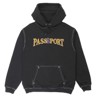 Passport Official Contrast Washed Black Hoodie
