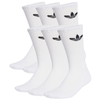 Adidas Trefoil Cushion Crew White 6 Pair Socks