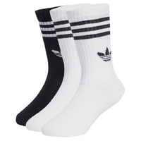 Adidas Crew White Black 3 Pair Kids Socks
