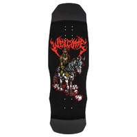 Welcome Rider On Dark Lord Black Gold Foil 9.75 Skateboard Deck