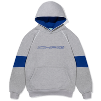 Ichpig Sportsline Panel Grey Hoodie