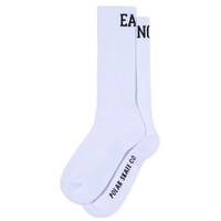 Polar Skate Co Rib Easy Now White 43-46 Long Socks