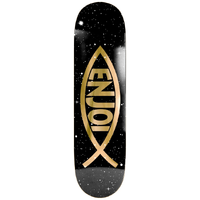 Enjoi Fish Logo R7 Black Gold 8.25 Skateboard Deck