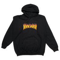 Kick Push Flame Black Hoodie
