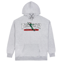 Thrasher Red Curb Ash Grey Hoodie