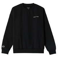 Brixton Embroidered Heavy Weight Black Crew Jumper