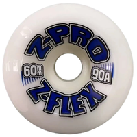 Z-Flex Z Pro White Blue 90A 60mm Skateboard Wheels