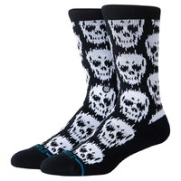 Stance Static Skull Black Large Mens Socks