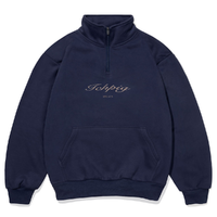 Ichpig Script 1/4 Zip Ink Crew Jumper